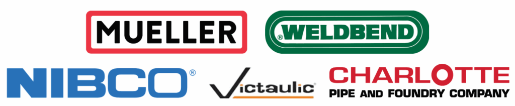 Mueller, Weldbend, NIBCO, Victaulic, Charlotte Pipe and Foundry Companyt